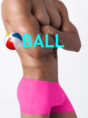 Ball Stretch Swim Trunks Medium 34-40" waist 5" inseam Gently worn Nylon/spandex